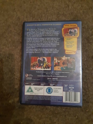 Basil The Great Mouse Detective (DVD, 2002) (Disney) SEALED - Foto 2 di 2