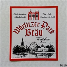 Worlitzer Park Brau Weissbier Beer Label (BL10)
