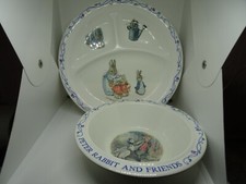 Vintage Peter Rabit and Friends Melamine Child's Dinner Dishes