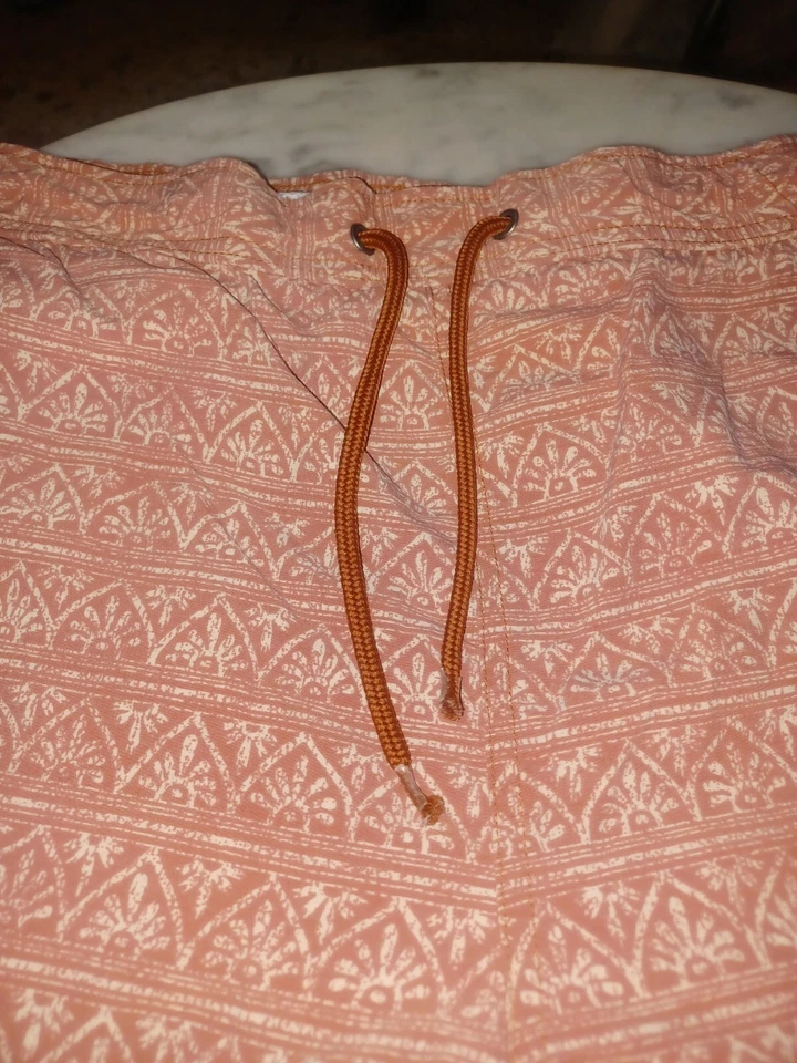 Caribbean Swimwear Men's Swim Trunks Large Pink Tan - Image 2 of 4