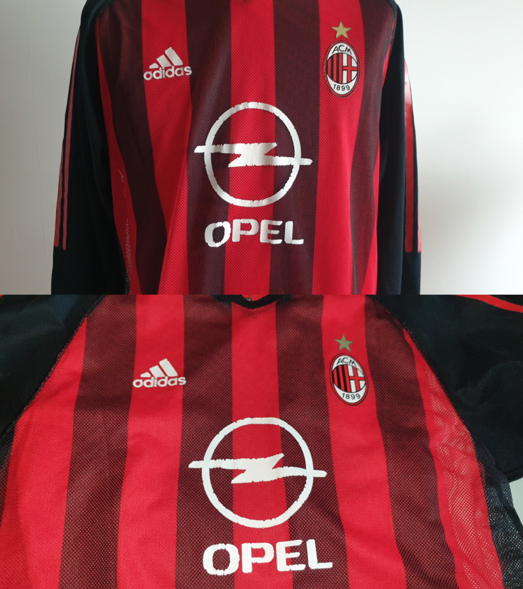 AC Milan Home Maillot de foot 2005 - 2006. Sponsored by Opel