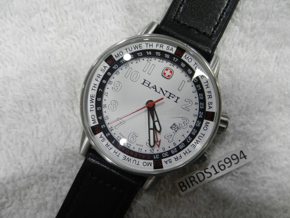 RARE! MENS WENGER COMMANDO 30 DAY CALENDER GMT WATCH 7473X/T NEW