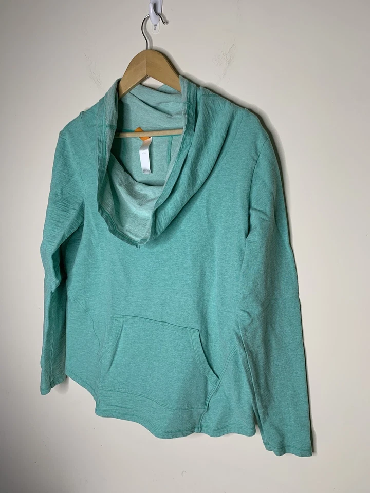 Lucy Activewear Mujer Sudadera Grande Capucha Cuello Pullover Verde Canguro Bolsillo Foto 2 de 4
