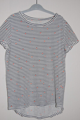 OLD NAVY by GAP - GR. 134/140 - T-Shirt weiß-blau gestreift