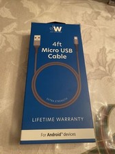 JUST WIRELESS JW 4 FT. MICRO USB CABLE FOR ANDROID DEVICES EXTRA STRENGTH