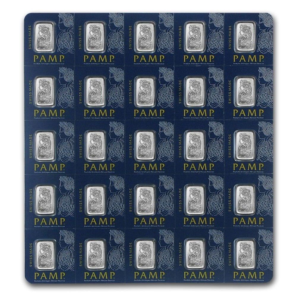 PAMP Suisse Fortuna 25 X 1 gram Platinum Multigram+25 Bar 0.9995