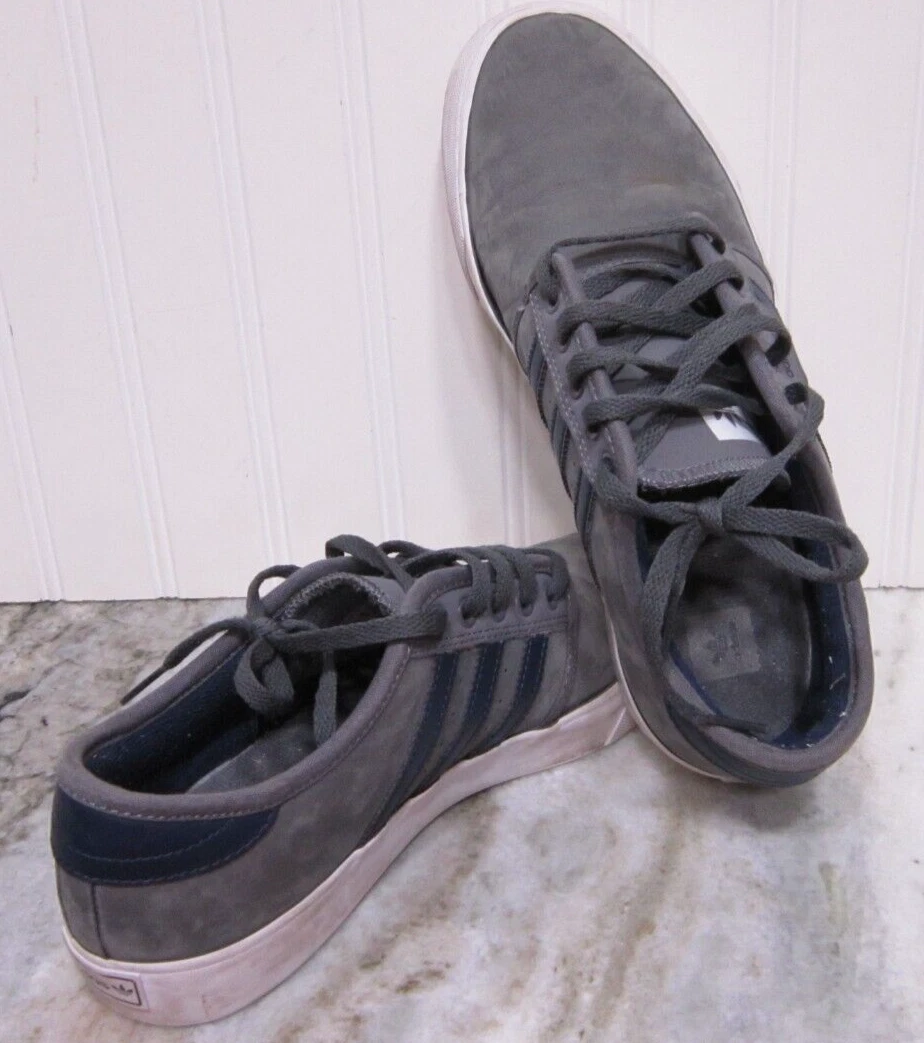 Adidas Mens Gray Suede Blue Size 7 LYV eBay