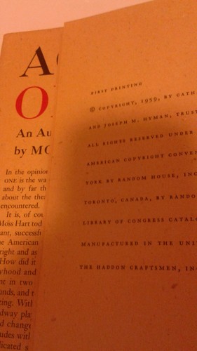 Act One: An Autobiography by Moss Hart first printing - Picture 6 of 10