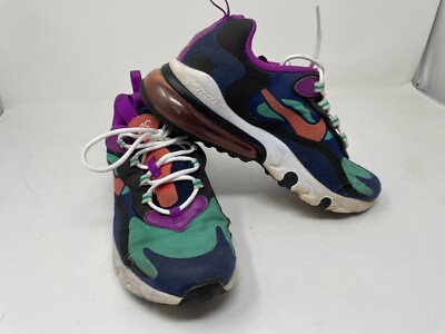 Nike Air Max 270 REACT Youth Size 5Y Multicolor Sneaker Shoes BQ0103-402