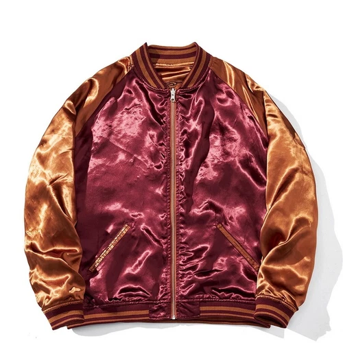 Herren Souvenir Jacke Japanisches Muster Stickerei Löwe Wende Sukajan Unisex - Bild 5 von 11