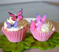 Edible Butterflies© Small Assorted Pink And Purple Set Of 24 Cake Cupcake... Edible Butterflies© Small Assorted Pink And Purple Set Of 24 Cake Cupcake...
