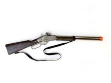 Gonher Cowboy  Silver 8-Shot Cap Gun Toy Lever Action Rifle 27"