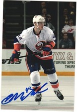 Scott Mayfield Autographed 4x6 Color Photo New York Islanders #42 White C