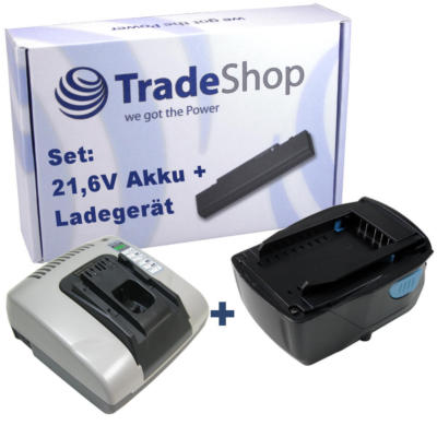 2in1 Set AKKU 21,6V 4000mAh Li-Ion + LADEGERÄT für Hilti TE2-A22 TE4-A22 WSR22-A