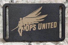 GRIP6 BELT BUCKLE - OPS UNITED - RELIC / WORN GUNMETAL - 1.5 INCH