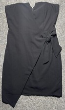 Do + Me Women's Sz M Black Strapless Back Zip  Knee Length Dress