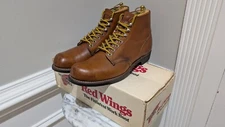 Vintage RED WING 565 Blacksmith Lace-Up Brown Boots Made in USA Men's US 9.5 B