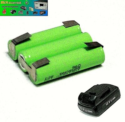 Tauschpack für Kawasaki Akku K-AK 12 Li-2 BP26Li-12015 mit 2,5 Ah Samsung Zellen