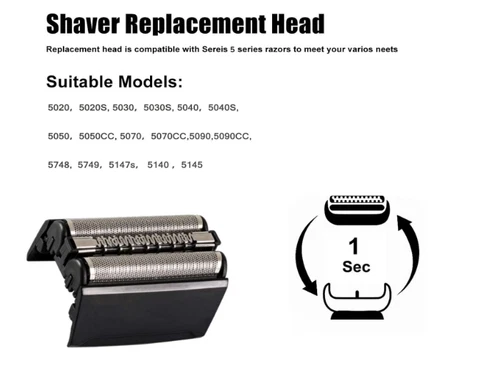 2 Pack 52B Replacement Foil & Cutter Cassette For Braun Series 5 Electric Shaver - Picture 11 of 12