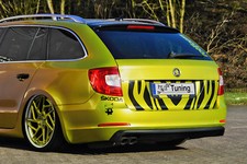 Heckdiffusor Heckansatz Heckschürze aus ABS für Skoda Superb 3T 