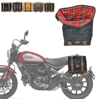 Left Bag Kit ExMoto Green 13/16lt with Black Frame Ducati Scrambler 400 800