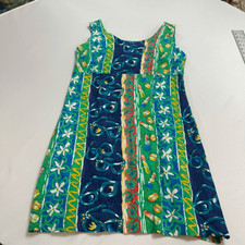 BIG HED Designs Floral Hawaiian Tropical VTG Dress Size Large