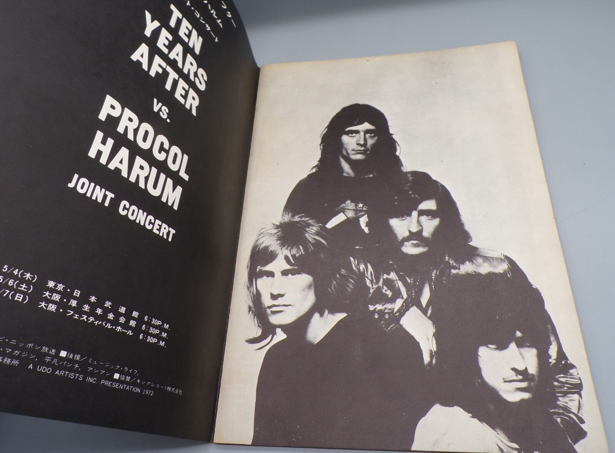 Vintage 1972 Japanese PROCOL HARUM & TEN YEARS AFTER concert