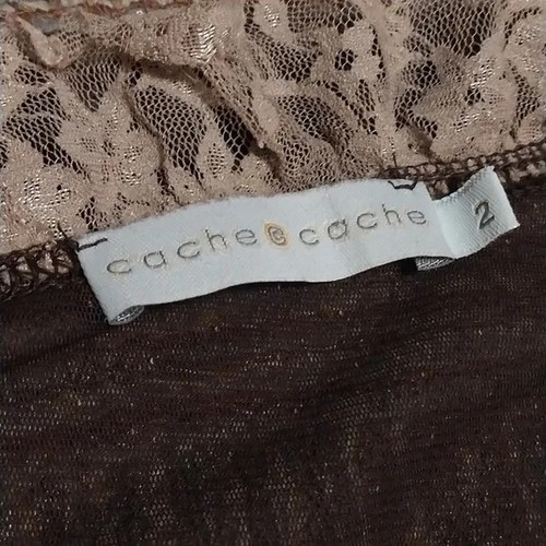 Cache Vintage 90s Sleeve Mesh Blouse Ruffle Polka Dot Whimsy Steampunk Twee - Picture 2 of 6