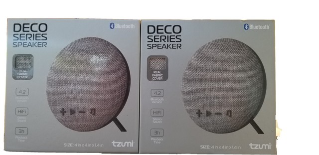 tzumi small deco series speaker