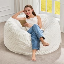 Bean Bag Chairs Adults Beanbag Chair with Filler Large Bean Bags with Fluffy ...