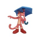 Vintage 1984 Pink Panther 2.75" Rubber Pvc Figure West German Bullyland Umbrella