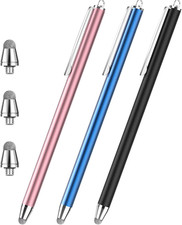 Precision Long Stylus Pens for Touch Screens with 3 Fiber Tips
