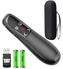 Wireless Presenter Remote Powerpoint Clicker USBA C Receiver Storage Bag
