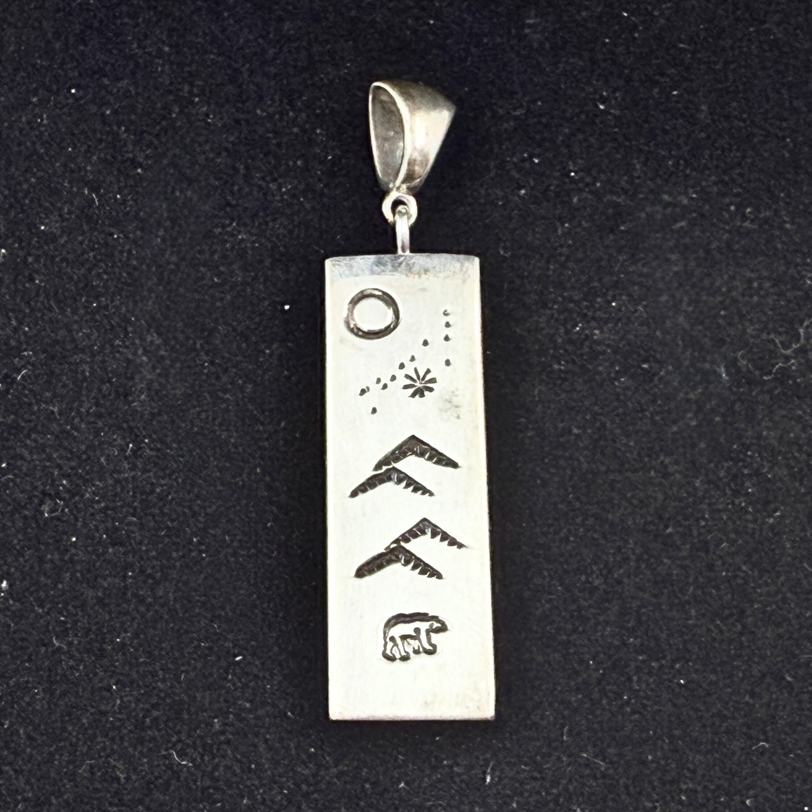 Charles Ortiz Marked Rectangular Sterling Silver … - image 1