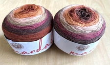 2PK Lion Brand Mandala Yarn - BANSHEE - #3 Light Worsted Acrylic 5.3oz / 590yd