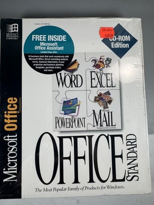 Vintage Microsoft Office 4.2 CD-ROM Edition (1994)   Factory Sealed