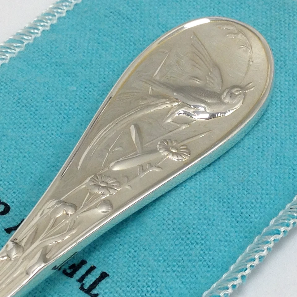 Cuchara sopera Tiffany & Co Audubon Place/ovalada 7-3/8" sólida esterlina 76,6 g sin mono Foto 4 de 4