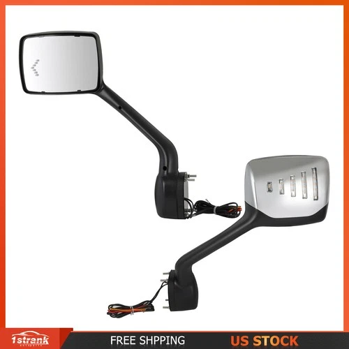 Fits Kenworth T680/880 Hood Mirror w/Led Turn Light Replacement RH & LH Side
