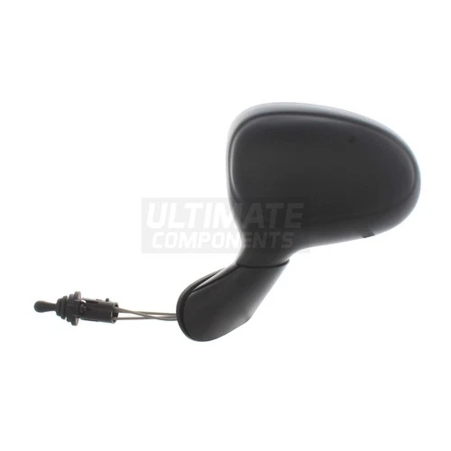 Daewoo Matiz Hatchback 1998-2005 Cable Wing Door Mirror Black Passengers Side