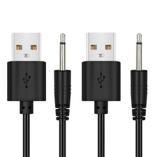 2 Pack 2.7ft USB to DC 2.5mm Charging Cable Adapter Fast Charger Cord Set X0