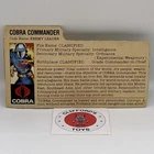Vintage G.I. Joe Cobra Commander (V1) 1982 File Card ONLY Hasbro ARAH