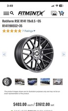 Rotiform Rse Rims 19x8.5 35 R14119855235 Power Coated In Black