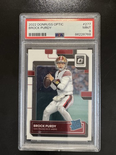 Brock Purdy RC- PSA 9- 2022 Panini Donruss Optic #277- San Fran 49ers Rookie