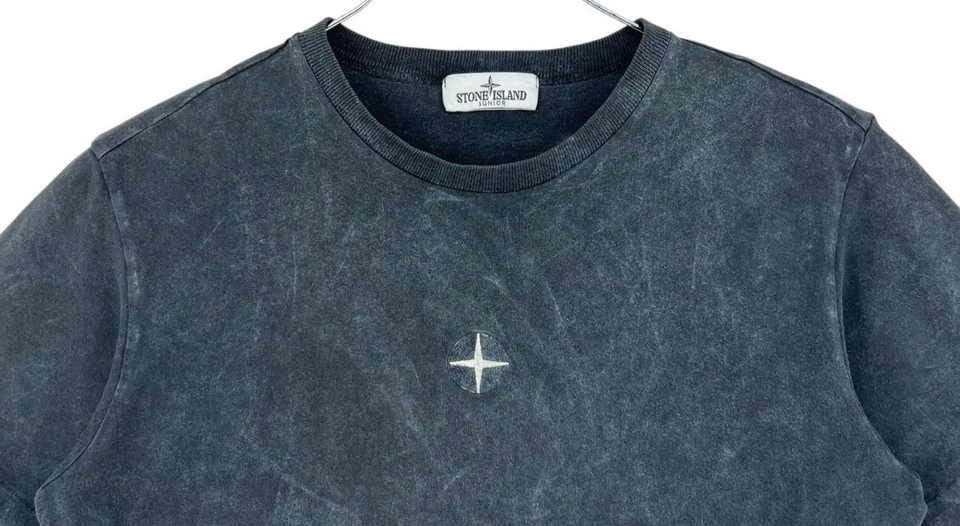 Camiseta Stone Island Junior Informal Cuello Redondo Negra Talla 14 Años Foto 3 de 4