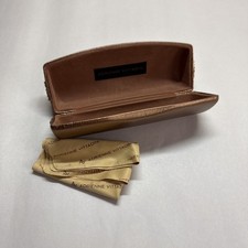 Adrienne Vittadini Bronze Hardshell Glasses Protective Case/ Dust Cloth