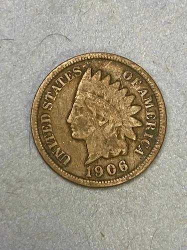 1906 Indian Head Cent Penny 1C - VF/F