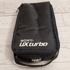 Vintage Sony UX Turbo Zip Up Cassette Tape Storage Holder Soft Carry Case Black