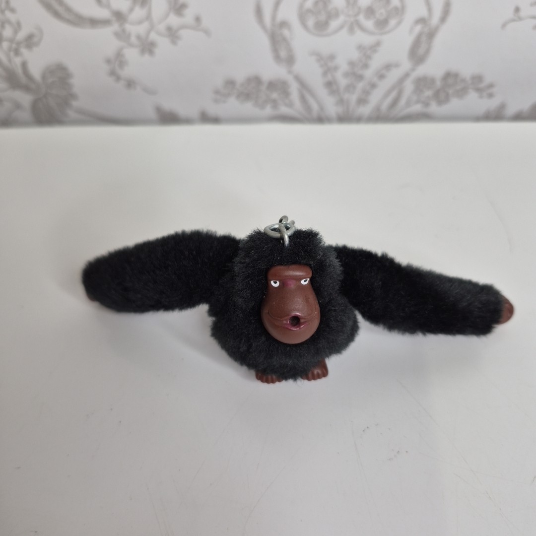 Kipling Monkey Gorilla Black Keychain Keyring Bag… - image 1