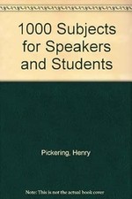 1000 Subjects for Speakers and Students, , Used; Good Book
