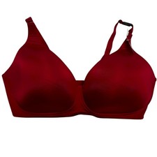Torrid 40DDD red Wire Free Lightly Lined Full Coverage Bra Deep V 18392349